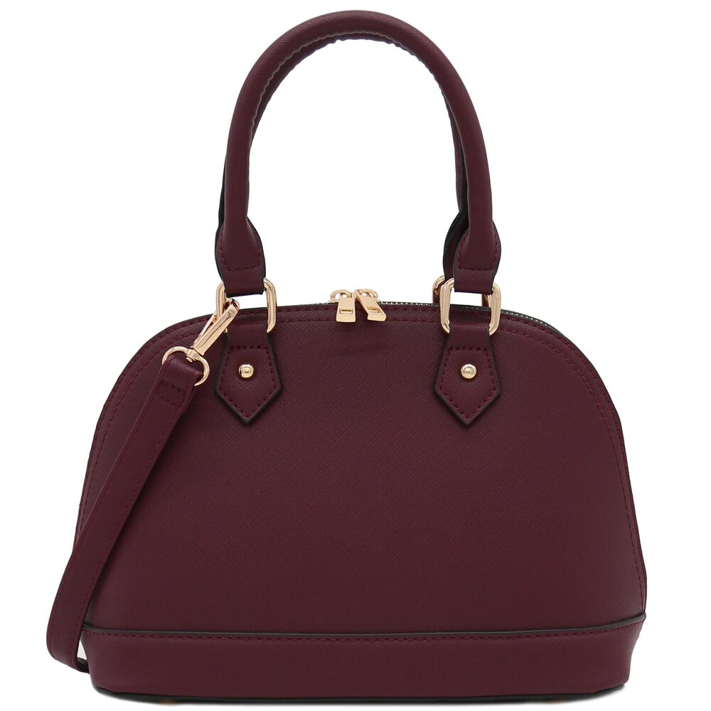 8628 Zip-Around Classic Dome Satchel Wine